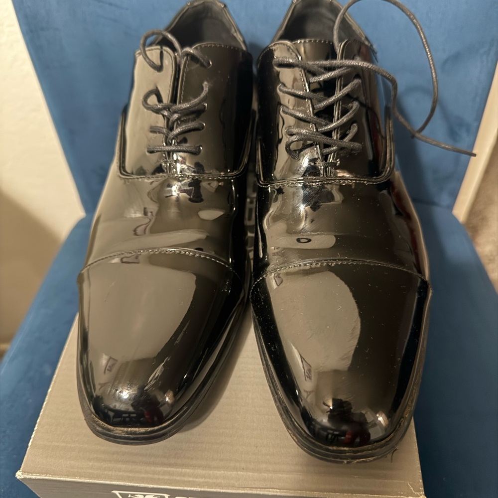 Stacy Adams Glossy Black Oxfords